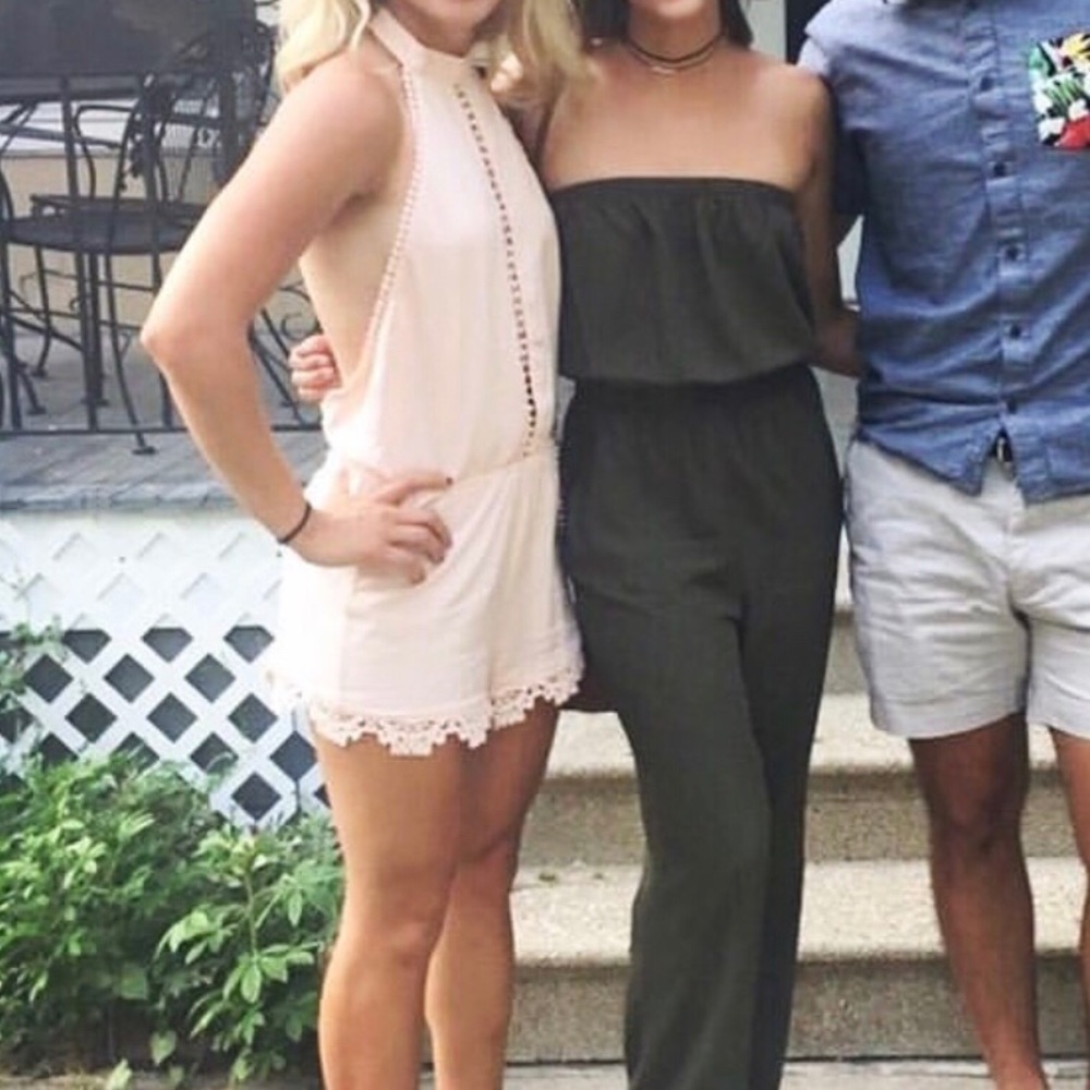Light Pink Romper with open back
